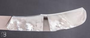      Couteau " Lock-back" custom pliant par Mathis Poujol - Nacre et RWL34