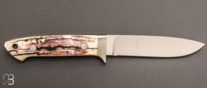    Couteau "Loveless 5'' Drop Point" par Shaun Bruwer - Ivoire de mammouth et N690