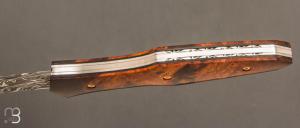  Couteau " Magna Pinna " fait main par Laraud Blade  - Bois de fer et damas torsadé