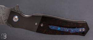    Couteau " Mayo Legacy " custom par Tashi Bharucha - Rag Micarta et lame en damas
