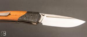    Couteau " Merops S-Lock "  par Olivier Lamy - Skua Coutellerie - Micarta et lame en RWL34