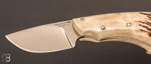  Couteau " Mini skinner " par Erwan Pincemin - Bois de cerf