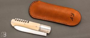  Couteau  " Multi-pièces " custom par Karim Valentin - Les couteaux D'Hure - Ivoire de mammouth