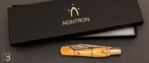 Couteau " N°25 Sabot buis lame damas " par Nontron