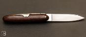 Couteau de poche Navette Loupe de bois de fer 12cm par Mongin