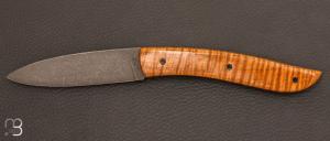 Couteau " Nv " custom de Tim Bernard - rable ond et 14C28N