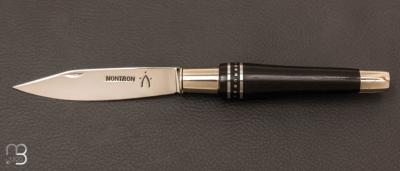 Ebony and Aluminium double ferule n°25 Nontron pocket knife