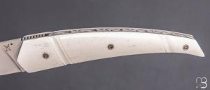   Couteau  " ORCA " pliant par l'Atelier Les 2 Diables - Os et 14c28N