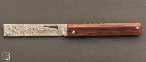  Couteau  "  L'Olonnois " de L'atelier du capitaine - Fût de chêne domaine Belmont et lame Cristal Steel