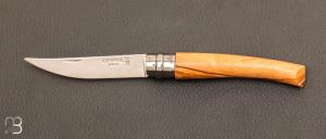 Couteau Opinel effilé N°8 inox olivier - Nouvelle Version