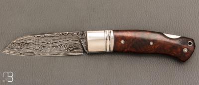    Couteau  " Ork " custom lock-back par Raphaël Durand - Damas de Samuel Lurquin