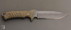  Couteau " Pacific Clip Point Serrated Black " de Chris Reeve - CPM S35VN
