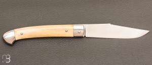 Couteau " Pièce unique " par Laurent Gaillard - Bois de cerf et 14C28N
