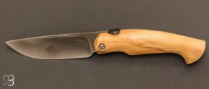Couteau " Pimontais "  par Mickael Moing - Buis et lame forge 100Cr6