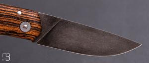    Couteau " Quetsche à friction " par Louis Contat - Bocote et acier XC100