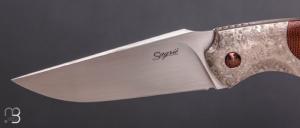    Couteau " Rocket " custom de Stéphane Sagric - Micarta et CristalTi