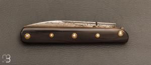   Couteau " Rouennais " par Thomas LECAS - Corne de buffle