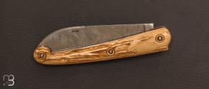Couteau " Saint Guilhem " 13 cm ivoire de mammouth de Robert Beillonnet