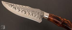 Couteau " Semi-intégral " fixe par Jan Hafinec - Bois de fer et C105