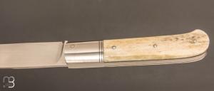    Couteau " Slipjoint " custom par Karim Valentin - Les couteaux D'Hure - Os de buffle N690Co