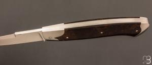   Couteau " Slipjoint à l'américaine " pliant fait main par Bastien Toubhans - Atelier Beau Merle - Micarta chiffon et RWL34