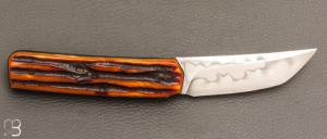     Couteau " Small Sanjo " par Guy Poggetti - Os cerfé et C130