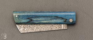  Couteau " Snard " Cristal Steel par Tom Fleury - Bouleau madré stabilisé