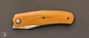   Couteau " Stan " custom par Maxime Belzunce - Micarta et lame en RWL34