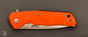 Couteau de poche TRE G10 Orange/Titanium par Lionsteel - TRE.GOR