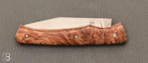  Couteau de poche Tedesco par Adrien Giovaninetti - Érable Négundo stabilisé
