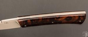    Couteau  "  Tendos  " custom par Frédéric Augé - Bois de fer et RWL-34