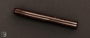   Couteau " Trapper " par Julien Maria - Bouleau madré stabilisé et lame en 100C6