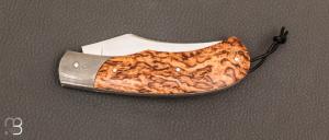  Couteau " Trappeur trapu " custom Bouleau madré de Jean Baptiste Leveque