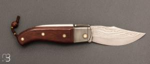   Couteau " Truand Inverse lock " par Tony Ruot - Micarta et lame damas