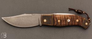    Couteau  "  Truand " par Tony Ruot - Manguier stabilis et lame en RWL34