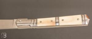    Couteau " Vendetta " custom de Jérôme Bellon - Ivoire de phacochère et RWL34