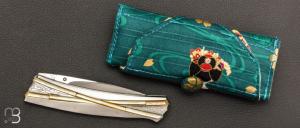    Couteau " Voyager " custom par Koji Hara - Nacre et Cowry Y