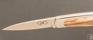    Couteau de collection " Wharncliffe 09 " nacre noire par Steve Hoel