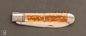  Couteau " Yssingeaux 2 pièces avec garde à bascule et palanquille  " par Romain Alvarez - Mammouth et RWL34