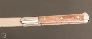 Couteau " Yssingeaux " par Romain Alvarez - Os de girafe et lame en RWL34