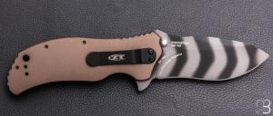 Couteau ZERO TOLERANCE ZT.0350FDETS20 Ken Onion - 20th Anniversary Magnacut Tiger Strip