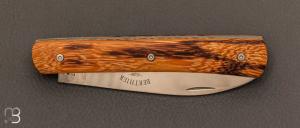  Couteau de poche modèle "Zen" par Berthier - Bois de serpent et lame inoxydable