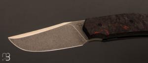  Couteau  "  Liner-lock " custom par Guy Poggetti -Fibre de carbone et elmax