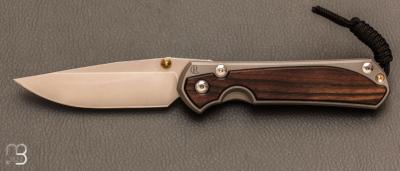 Couteau " Sebenza 31 Large Ebne de macassar inlay " L31-1116 de Chris Reeve