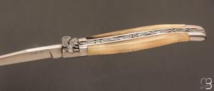   Couteau de collection Laguiole Corne blonde par Jean-Michel Cayron