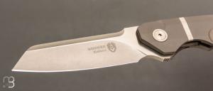     Couteau custom par Bouvier Knives - Bertrand Maxime - Titane / Cristal-Ti et RWL34