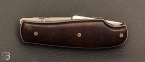   Couteau " custom " pliant de David Lespect - Ironwood et C105