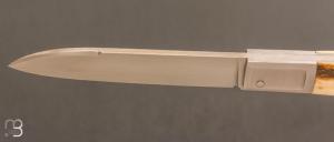   Couteau " custom " par Vincent Lafaye - Mammouth et 14c28n