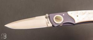   Couteau " custom par Howard Hitchmough - Nacre et lame en RWL34