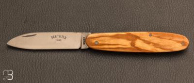 Couteau de poche modèle "Navette" par Berthier - Olivier et lame inoxydable